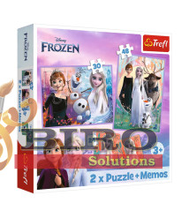 TF Puzzle- "2in1+memos" - Princesses in their land / Disney Frozen 2